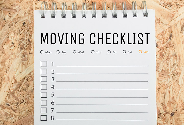 checklist for moving into a new house