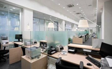 office cabinets separated by glass