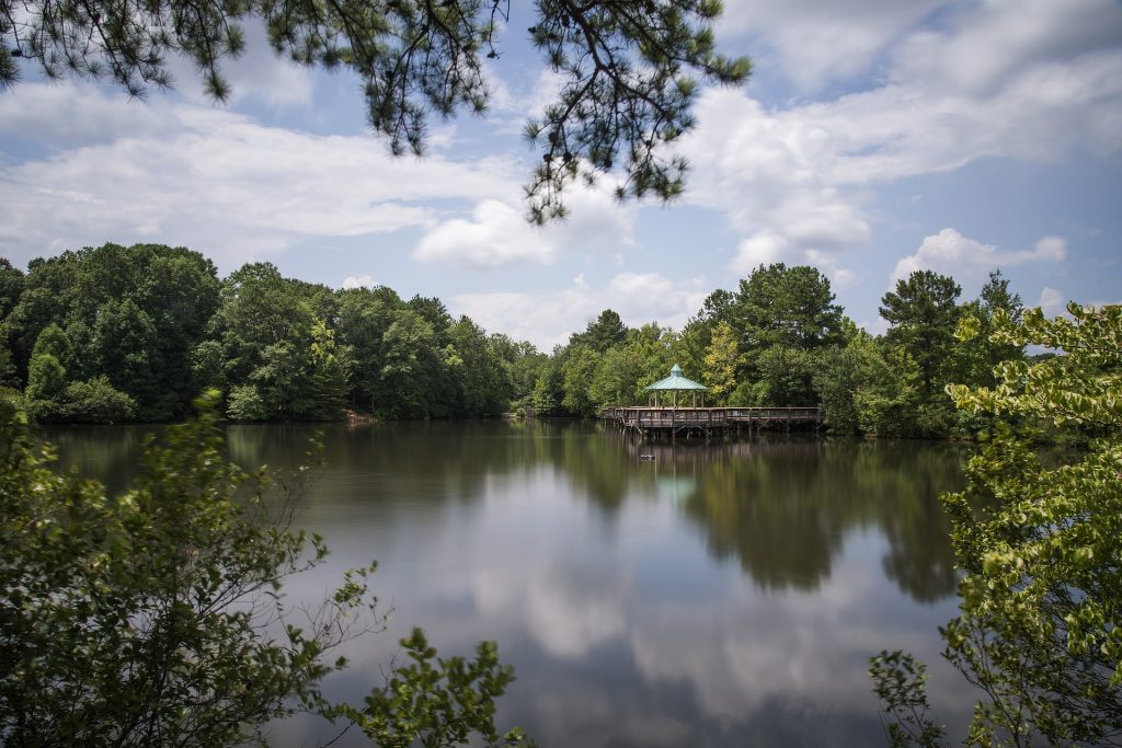 Atlanta park with a lake