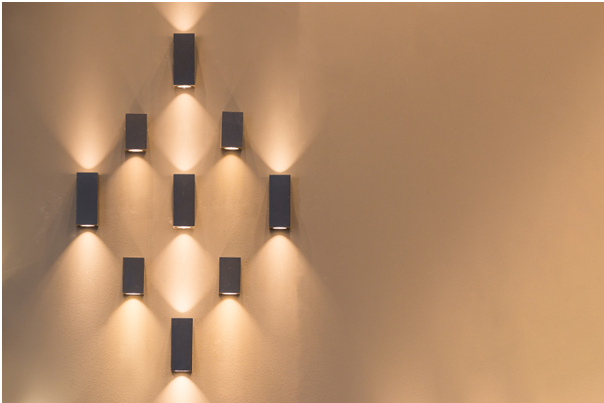 soft-light lamps mounted to a wall