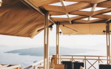 decorated apartment patio with scenic view