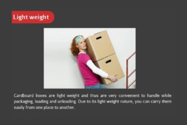 Cardboard boxes light weight 