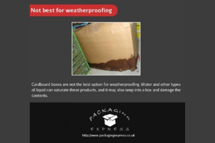 Cardboard boxes not best for weatherproofing