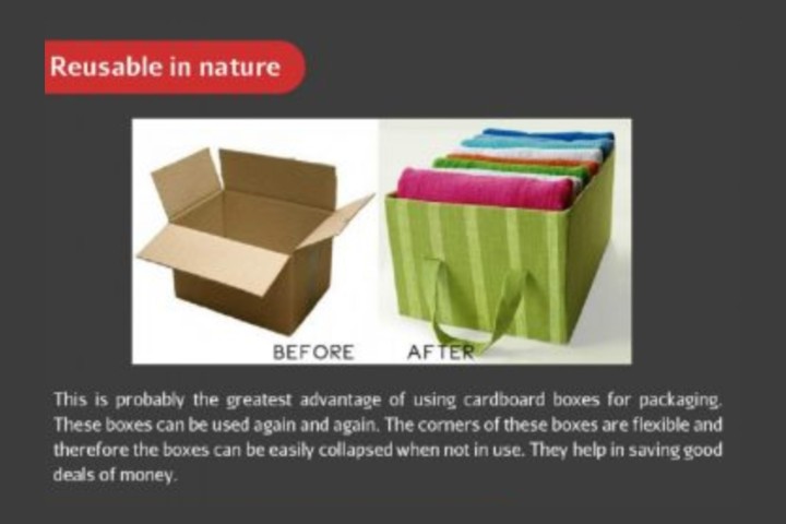 Cardboard boxes reusable in nature