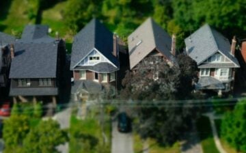 houses in tree-lined neighborhood