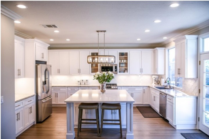 white-themed kitchen