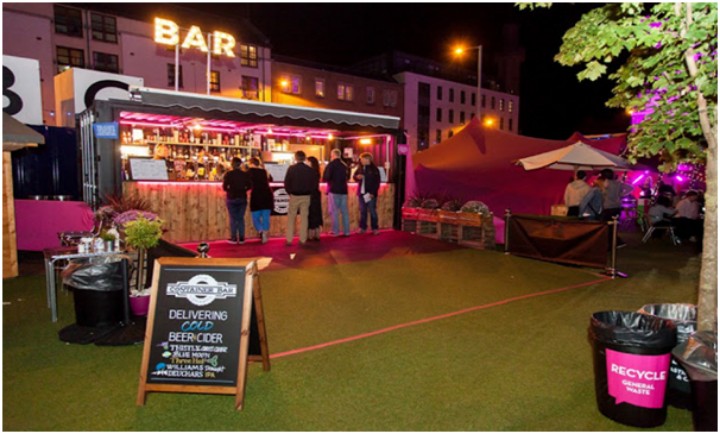 shipping container bar