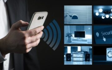 smart home controlled with a smartphone