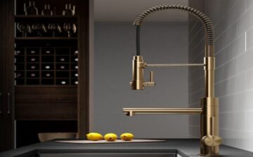 gold kitchen faucet