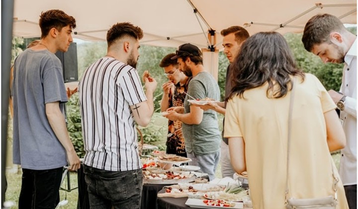 group of friends sharing a meal