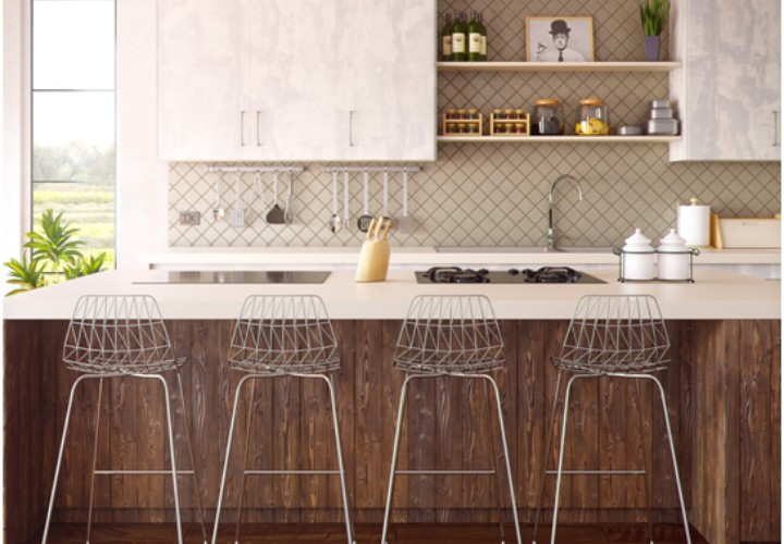 kitchen with white countertop