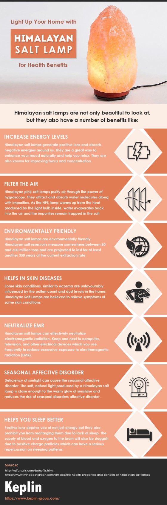 Himalayan Salt Lamps for Health Benefits [Infographic]