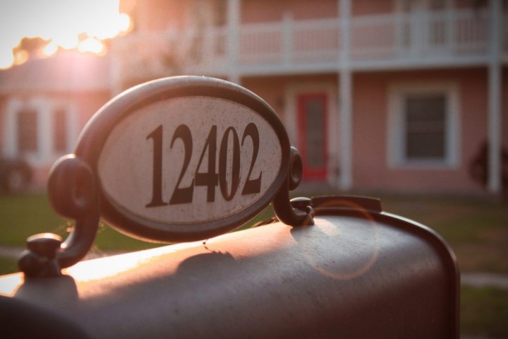 mailbox showing street number in front of a house