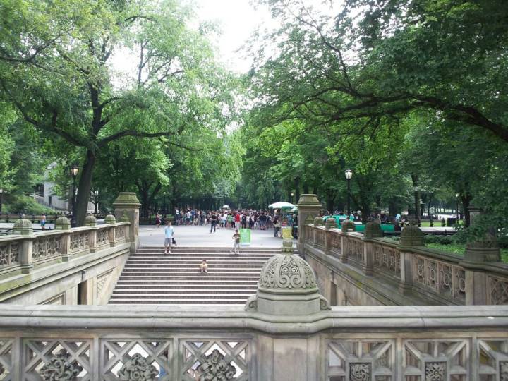 central park concrete bridge