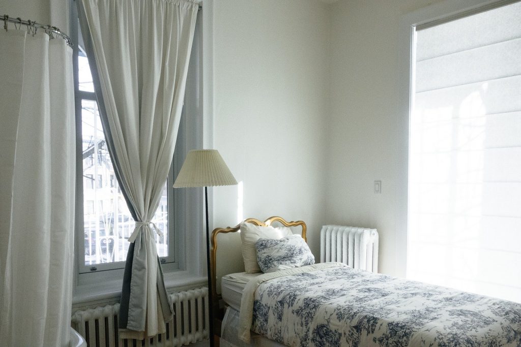 bedroom with small bed