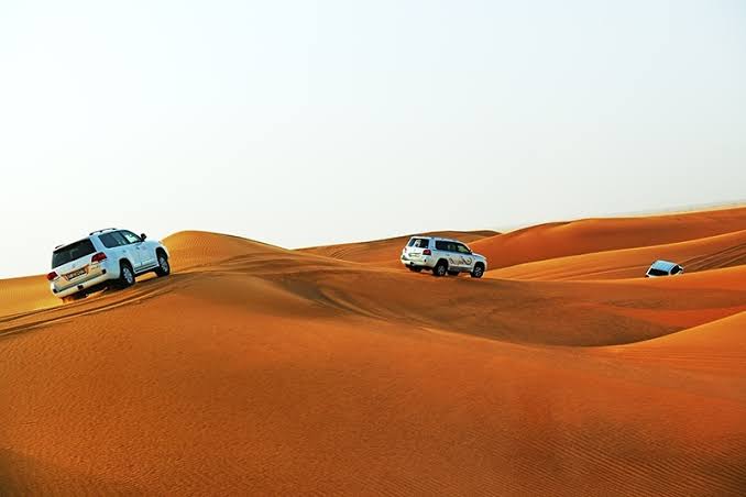 vehicles in a desert safari