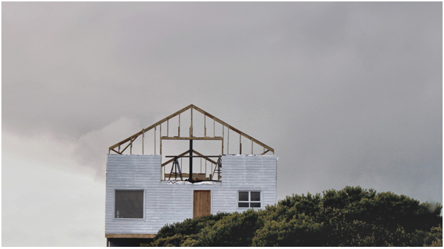 house with roof under construction