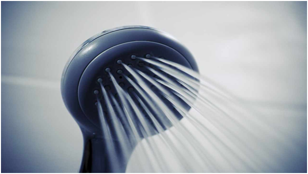 water coming out of a shower head