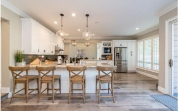 kitchen decorated in white