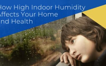 Image with text high indoor humidity affects your home and health
