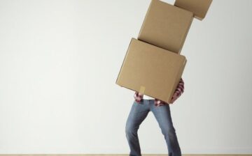 Person Holding 3 Boxes