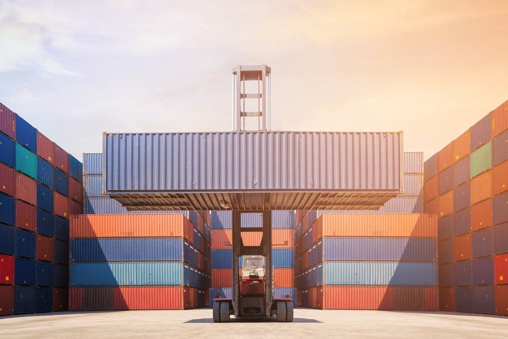 Shipping Containers and Forklift