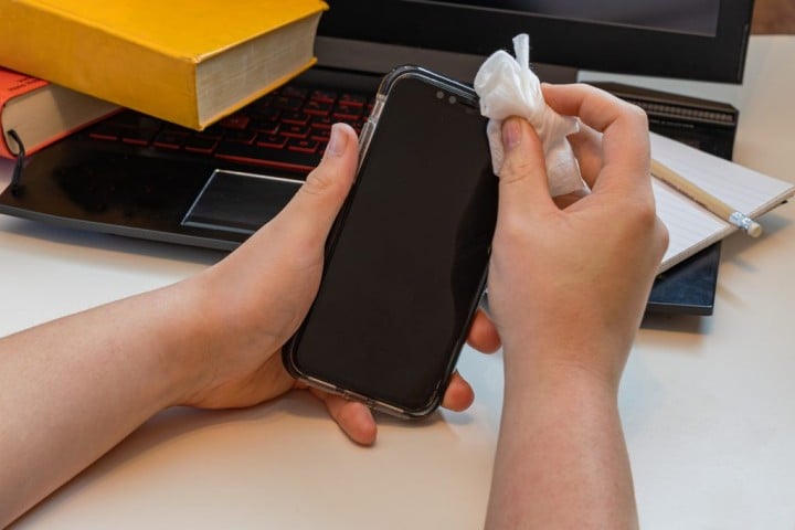 disinfecting mobile phone