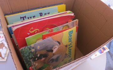 box packed with children's books