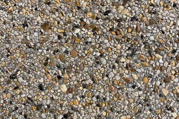 Exposed aggregate concrete