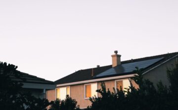 house with solar panel on roof