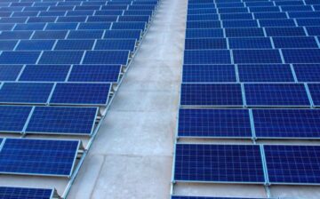 row of solar panels