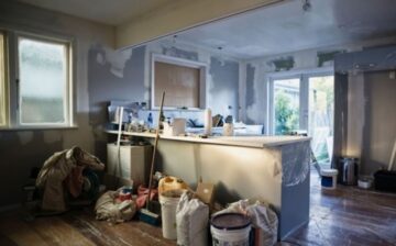 kitchen renovation in progress