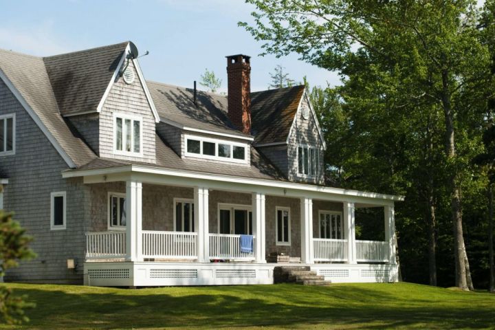 large two-story Cape Cod style house