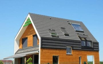 house roof with windows