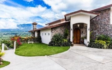 home with stone facade