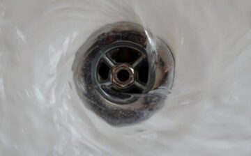 water circling a drain