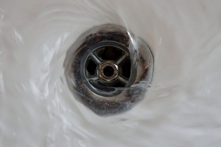 water circling a drain