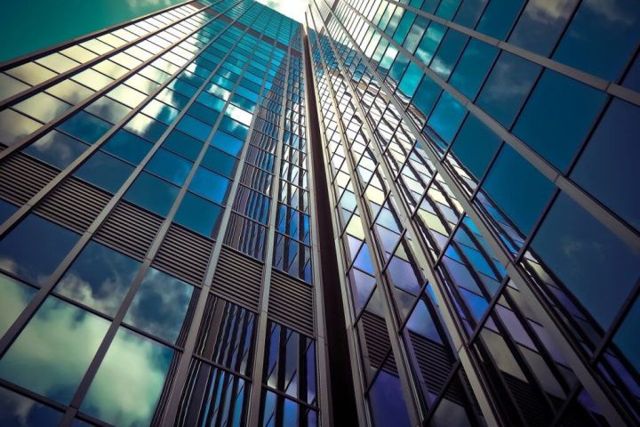 skyscrapers with pane windows