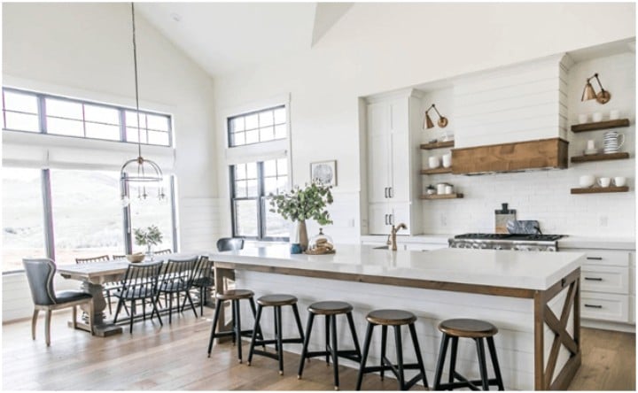 kitchen with white color theme