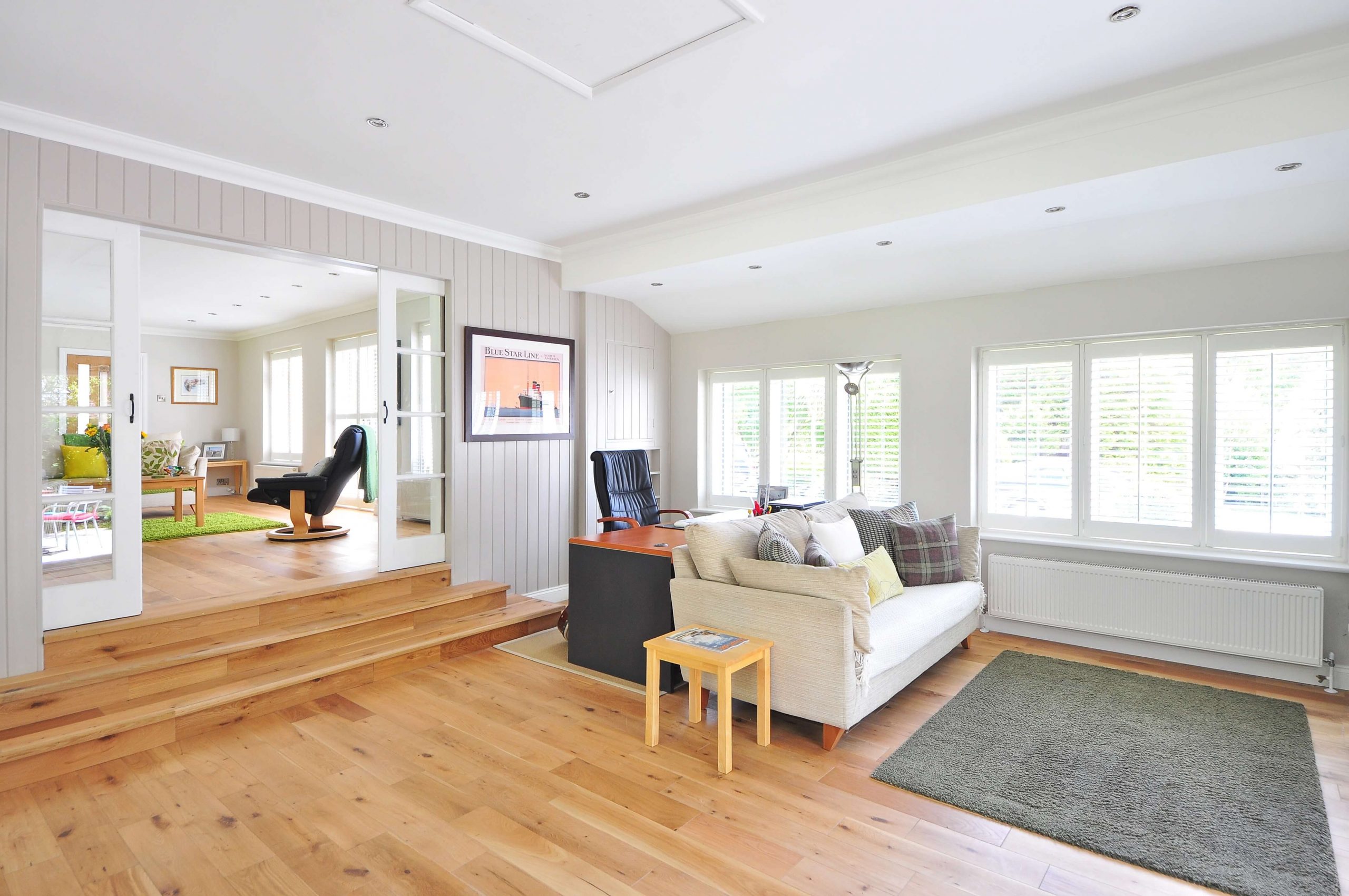 living room with wood floor