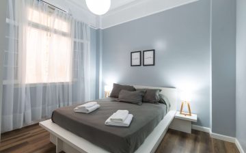 Cozy looking bedroom featuring several superb ideas