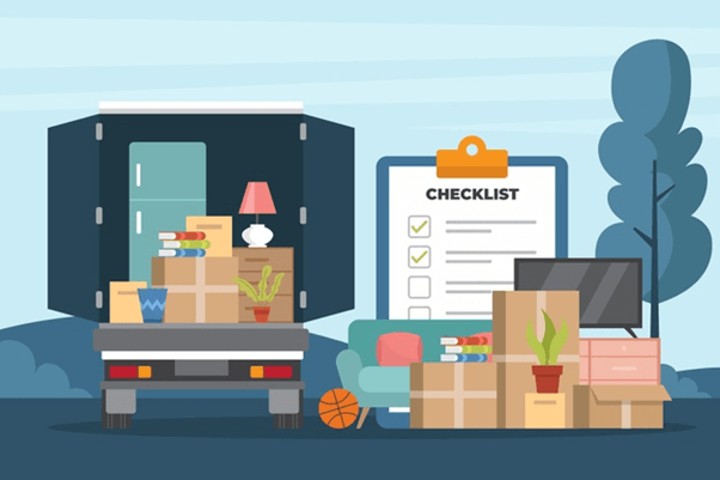 moving truck and moving checklist