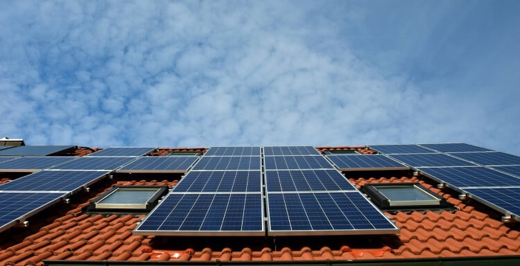 solar panels installed on a roof