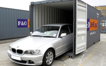 car shipping in a container