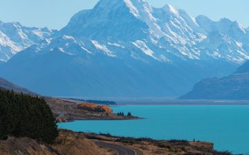 Beautiful mountain range in New Zealand