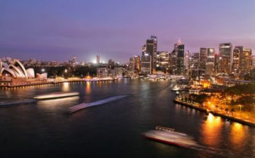 city in Australia at night