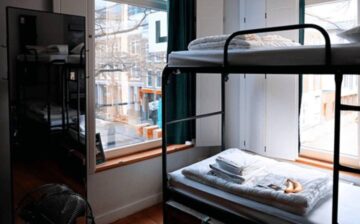 room with bunk bed