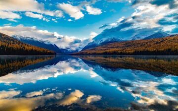 view of lakes and mountains in montana