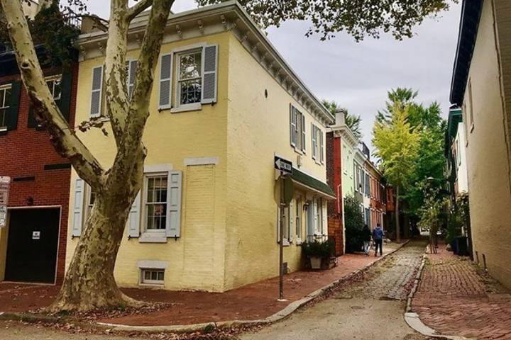 yellow house on street corner