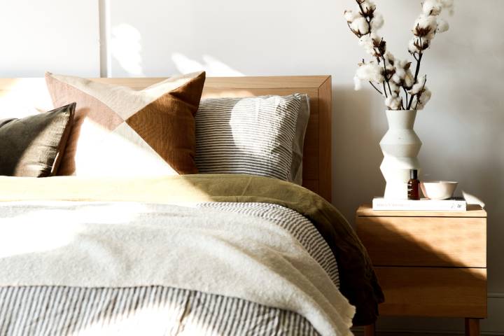 room decorated with cream colors